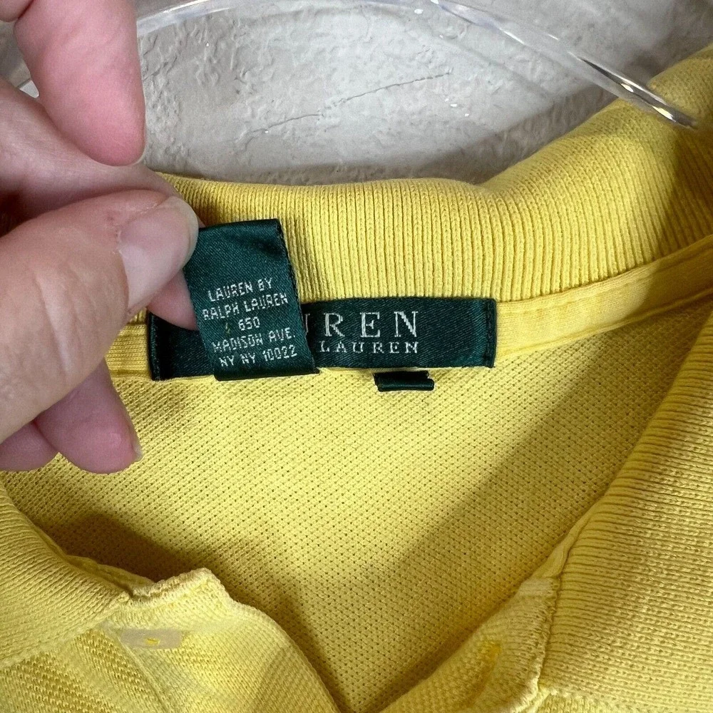 Ralph Lauren Men's Golf Polo Shirt Short Sleeve Collared Button Yellow Size‎ M